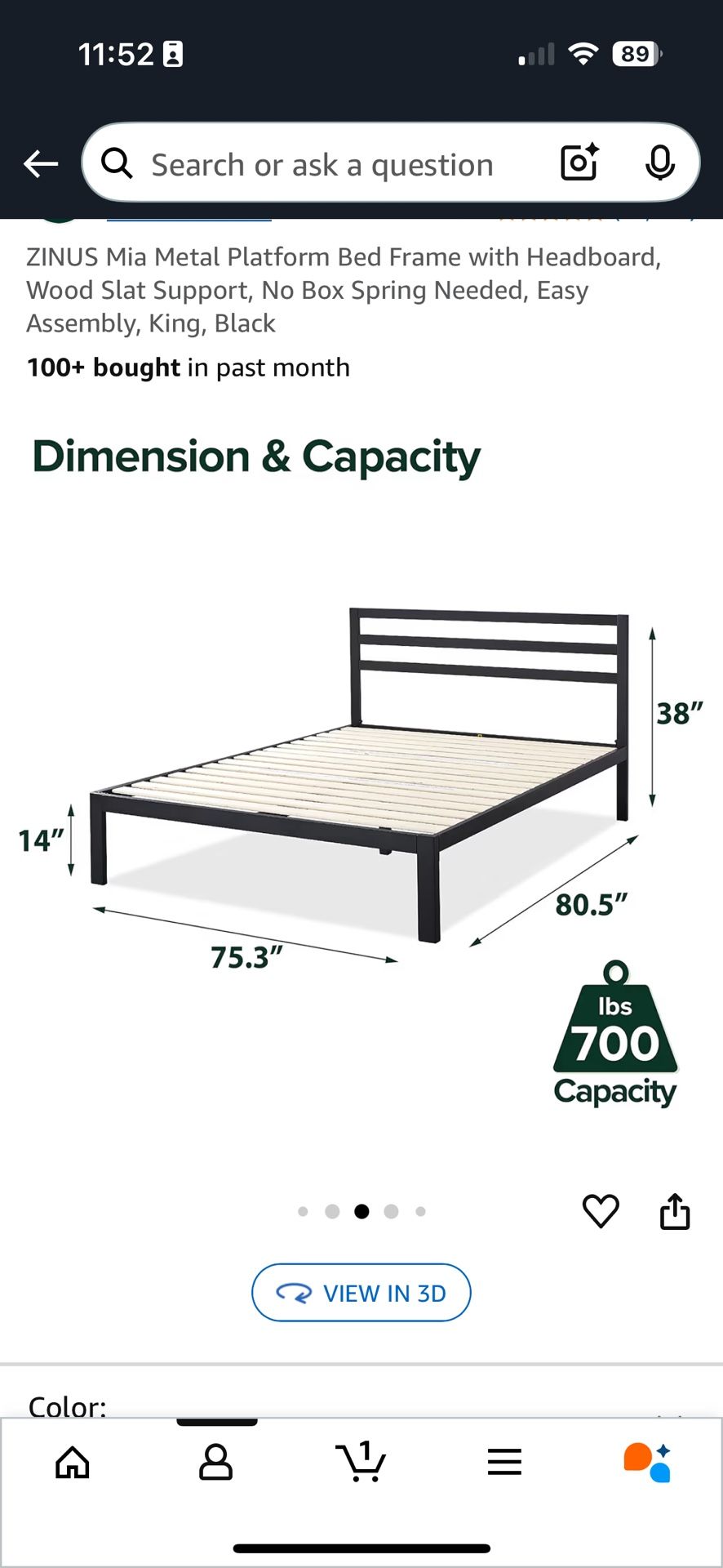 Metal Bed Frame King Size