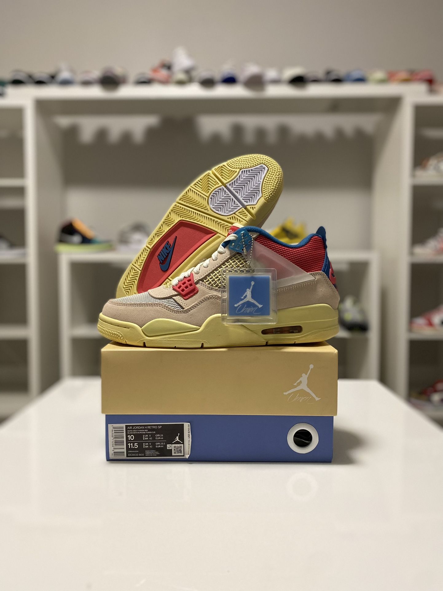 Jordan Union 4’s Size 10 Deadstock Jordan 4 Retro SP 30th Anniversary Union Desert Moss Men main image 4