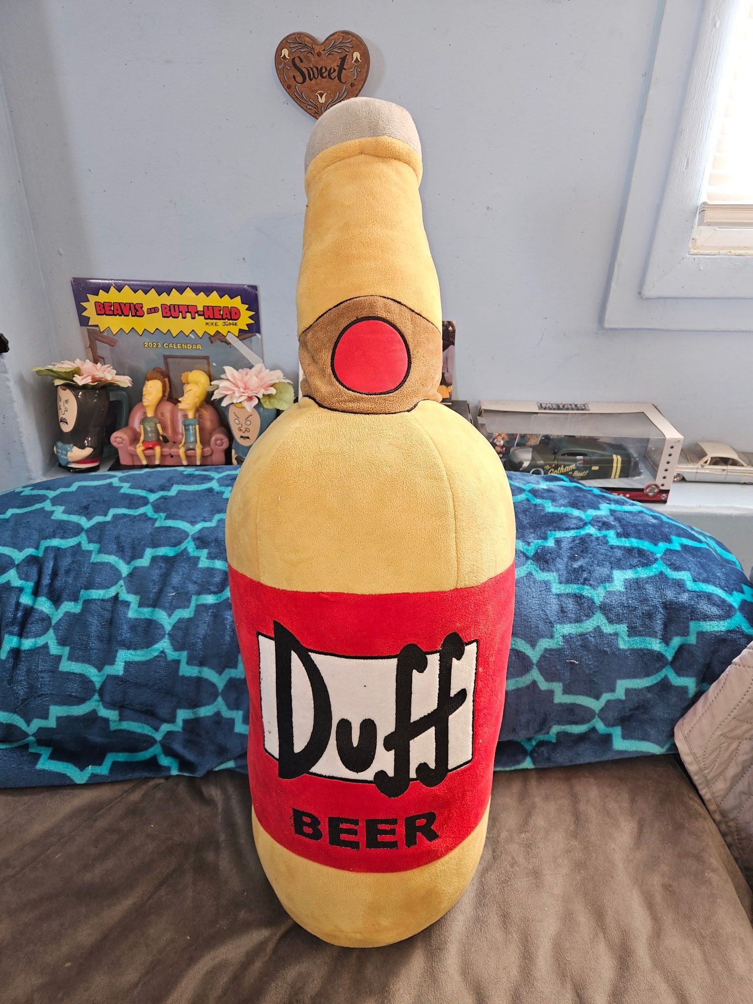 The Simpsons Jumbo Duff Beer Bottle Plush Pillow