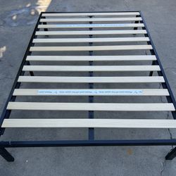 Full Size Bed Frame with Wooden Slats