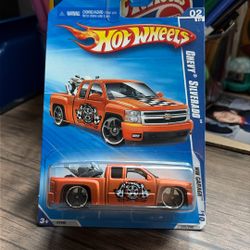 Hot Wheels 2010 Orange Chevy Silverado Hw Garage