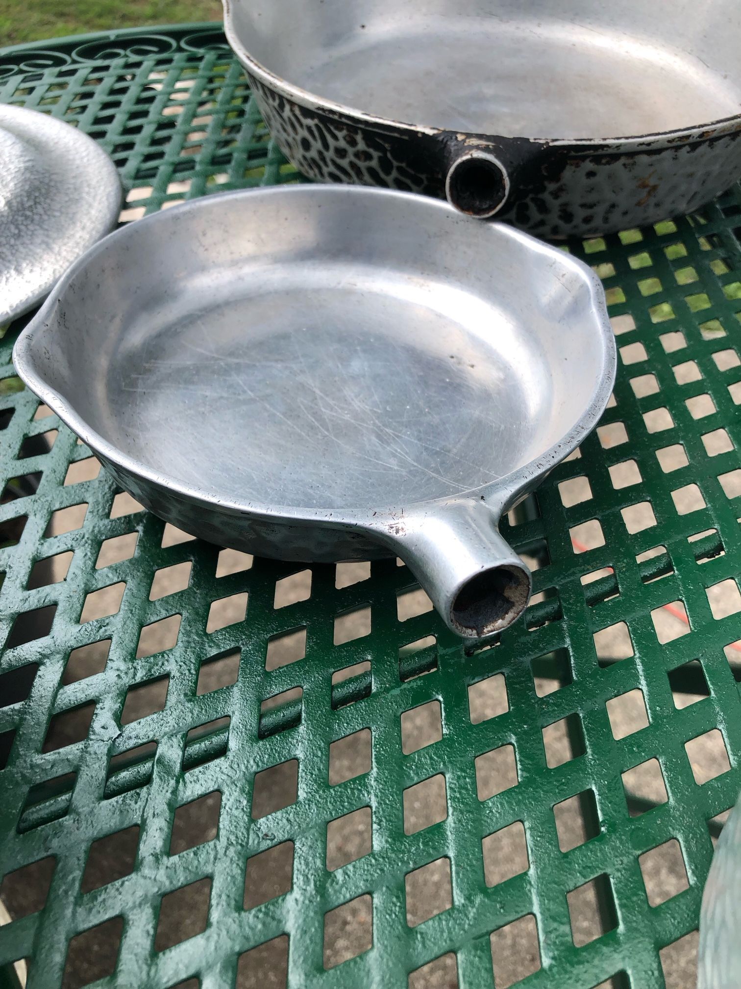 7) Pieces Of Vintage Wagner Ware Sydney O Hand Hammered Aluminum
