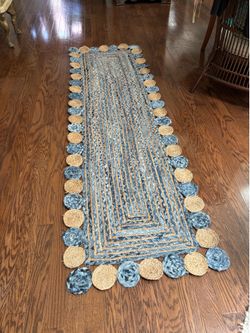 Handmade coastal jute runner