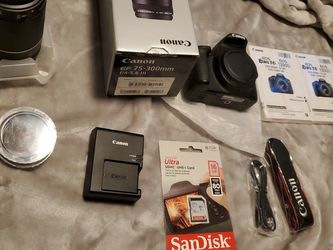 CANON REBEL T6 WITH 75-300MM LENS KIT