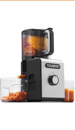 Cold Press Juicer Machine, 6.5" Large Feed Chute Masticating Extractor, Easy to Clean for Whole Fruits & Vegetables, High Yield