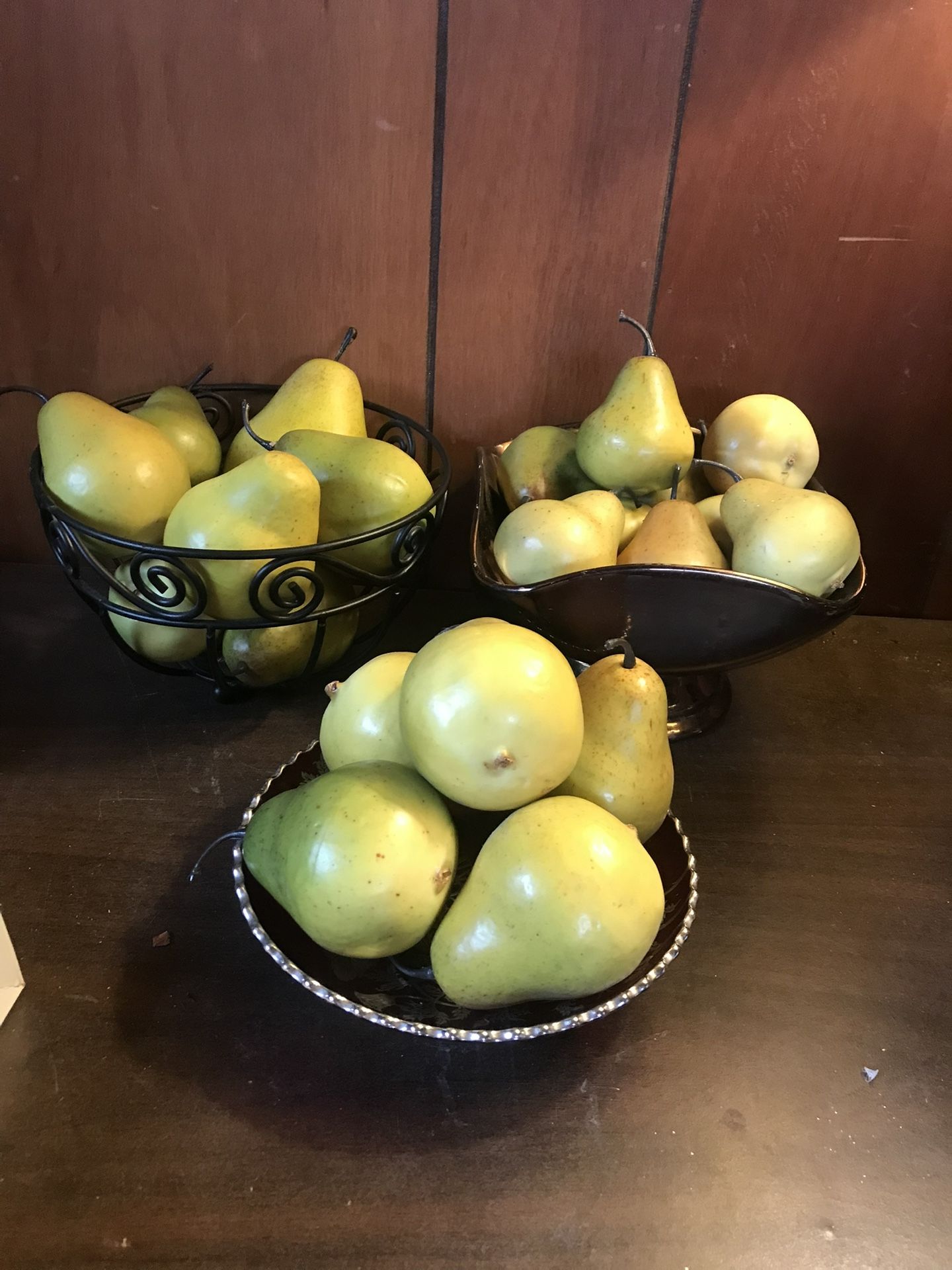 simulated fruit Pears And Holder