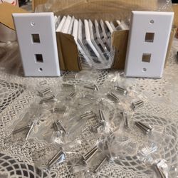 ICC 2-Port Keystone Wall Plate (25 Pack)