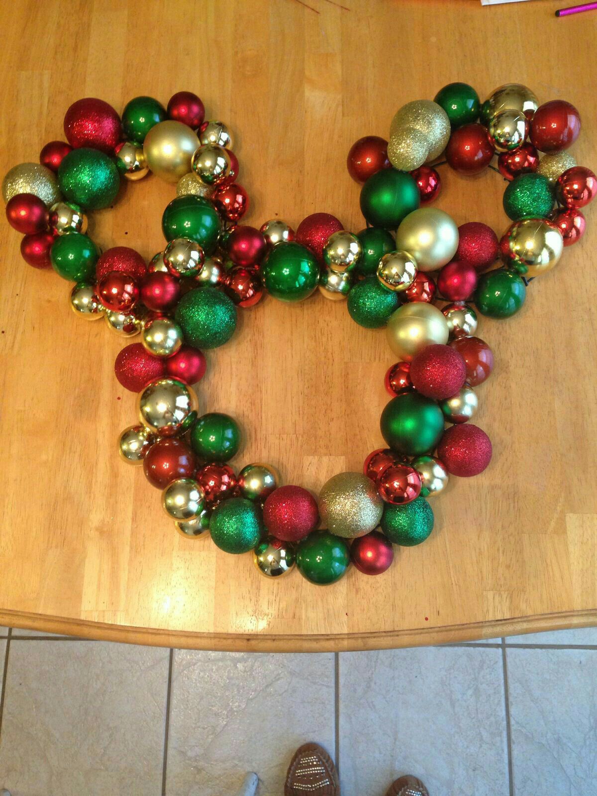 Mickey Christmas ornament wreath