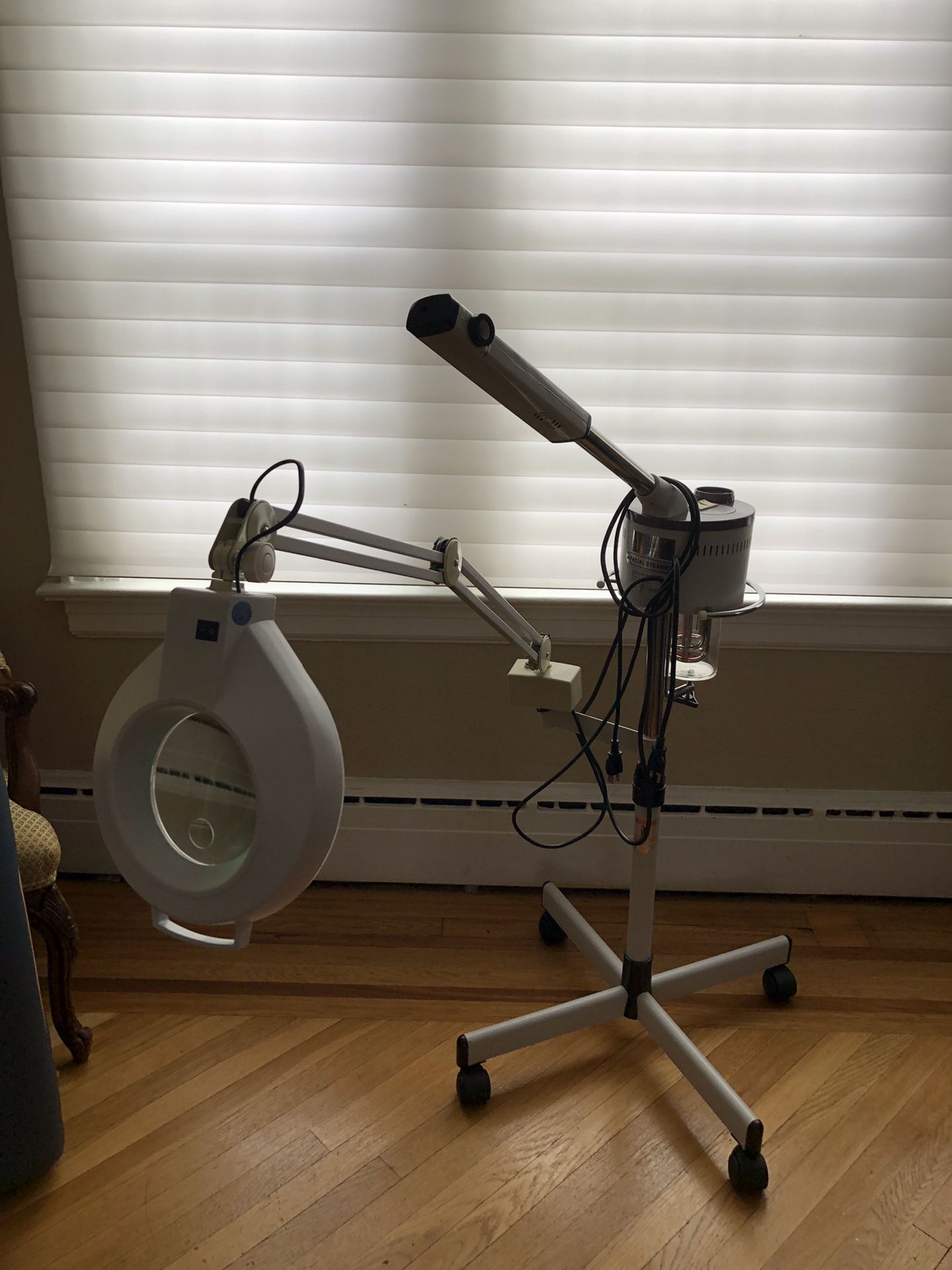 Facial steamer with magnifying Lamp