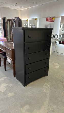 Black or White Pine wood 5-Drawer Chest Tax Season Sale!