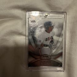 Francisco Lindor Bowman Sterling Relic USA Baseball Jersey Game Worn
