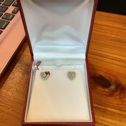 Diamond Heart Earrings 