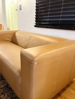 Klippan Faux Leather Sofa Couch