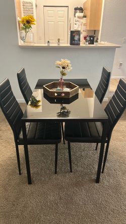 Gently used black table