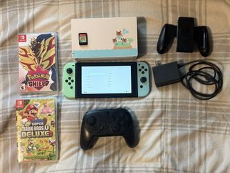 Nintendo Switch Animal Cross Edition Bundle