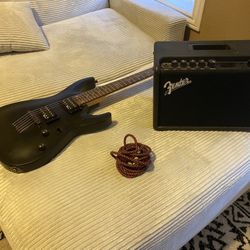 Schecter SGT Electric Guitar W/ GT40 Fender Mustang AMP + Accessories