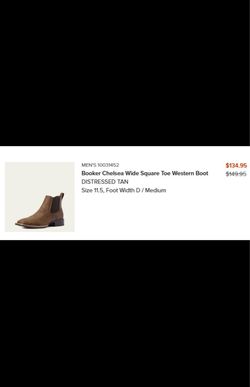 Ariat Booker Chelsea Wide Square Toe Western Boot