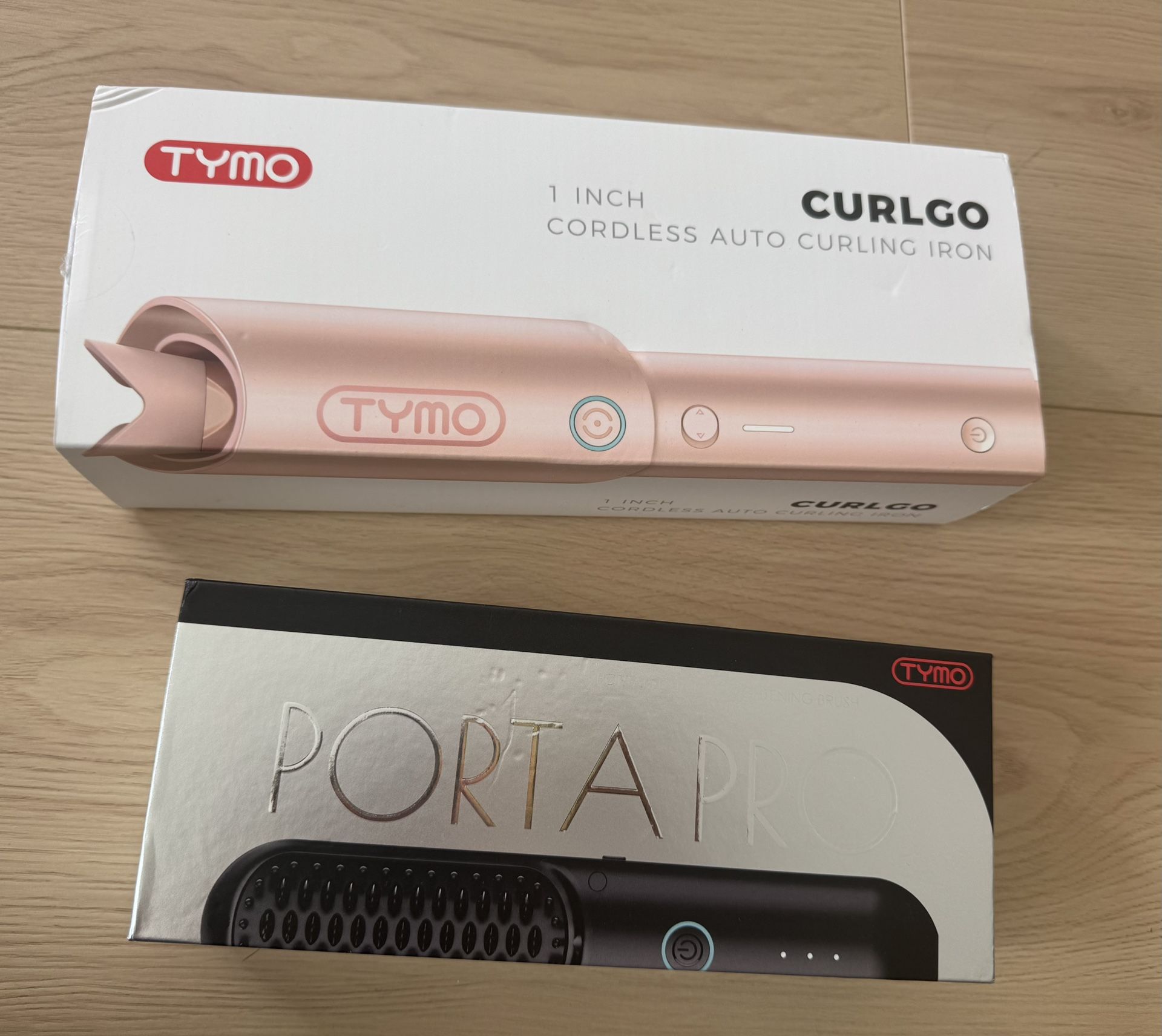 TYMO Curling Iron + Straightening Brush Set – Brand New, $150 ($180 Retail) $150