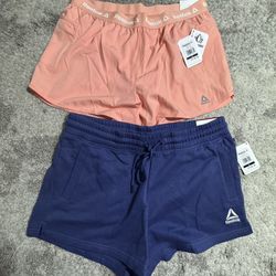 2 Brand New Womens Reebok Shorts Size L For $20!
