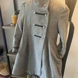 Rothschild Girls Band Master Coat Jacket Size 10 Grey Silver Buttons Holiday Dressy