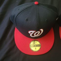 Washington Nationals Fitted Hat Size 8