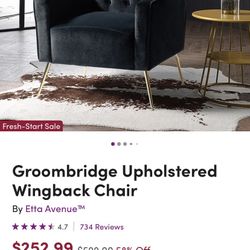 Black Velvet Chair