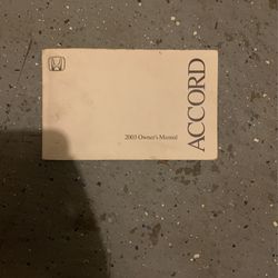 Honda Accord  Parts Owners Manual