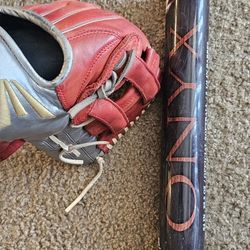 Onyx Bat And Easton Glove