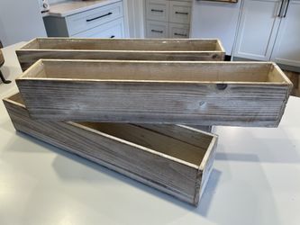 Decorative Rustic Wooden Box with Inner Plastic Box