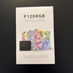 NZXT F120 RGB 120mm Case Fan - Matte White (3-Pack)