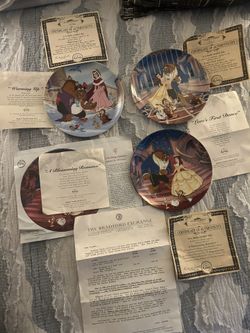 Beauty and the beast collectible plates, Knowles China
