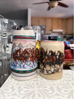 Vintage Budweiser Steins