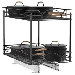 ROOMTEC Pull Out Cabinet Organizer 2-Tier Pull Out Shelves

