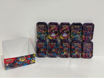 Pokemon Sealed TCG Mega Evolution Mega Heroes Mini Tins Set Of 10 All Art