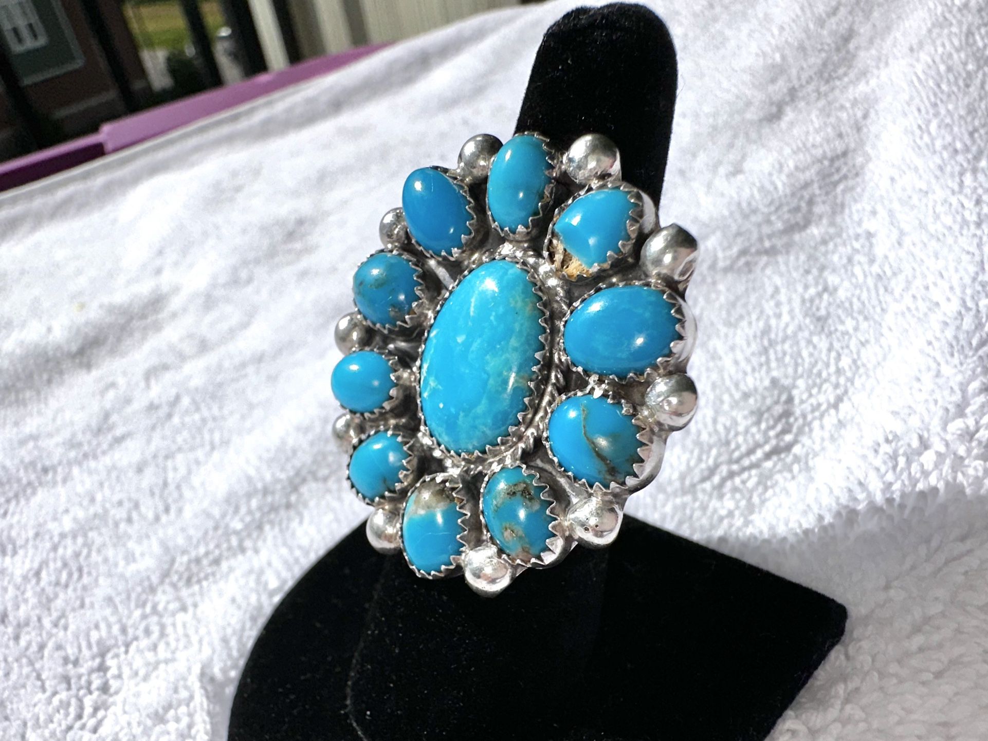 Bundle Two Turquoise, Navajo Rings, And One Soladite Statement Ring