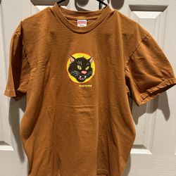 Supreme Orange “Black Cat” T Shirt Size Large - Excellent Condition