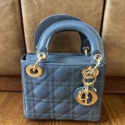 Christian Dior Lady Dior Bag Cannage Quilt Patent Small