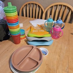 Bibs, Plates And Sippy Cups
