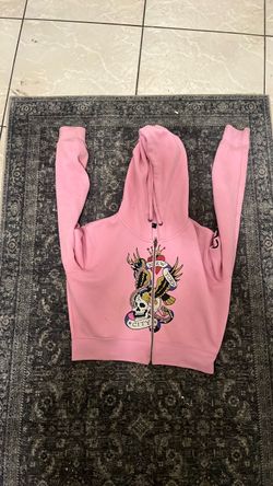 Pink Ed Hardy New York City Zip-Up Hoodie