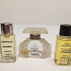 Vintage Chanel Perfume Samples + Gucci Empty Sample