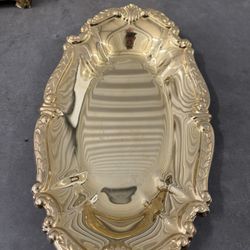 SHERIDAN TAUTON SILVERSMITHS LTD OVAL Silverplate Tray