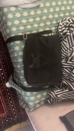 black messenger bag