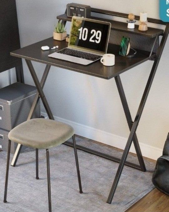 Small folding computer desk