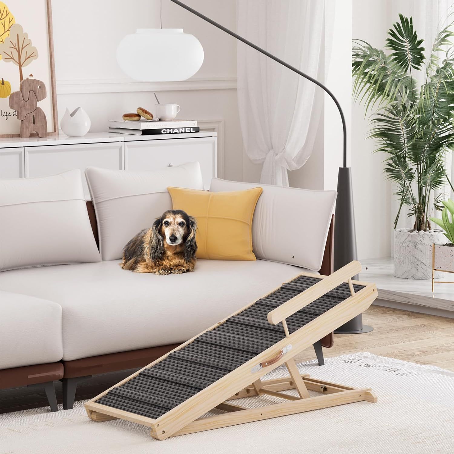 Dog Ramp for Bed, Couch, Car, Folding Pet Ramps 44.48" Long Adjustable #2121SR4