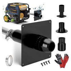 Generator Exhaust Silencer Kit with 3 Adapters for Portable Generators
