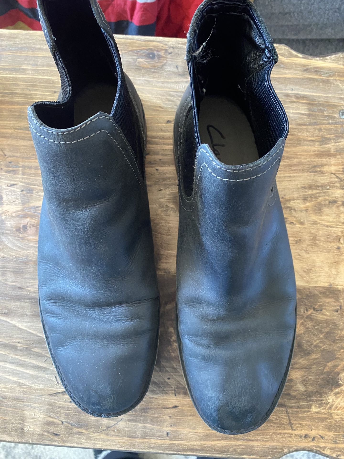 Mens clarks boots Slip On Size 10