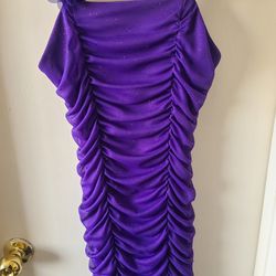 Dark Purple Tight Dress For Juniors/Petite Teens