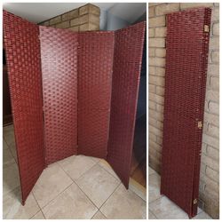 Red Lantern Black & Red Room Divider 4 Panel