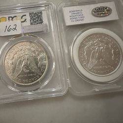 Two Silver Dollars Coins 