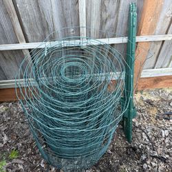 50’ Metal Chicken Wire Fence And Stake’s